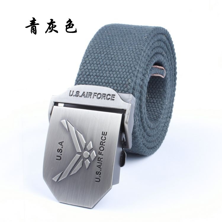 Air Force New Canvas Belt Men Quần dày dệt thường Quần dày Thắt lưng dài - Thắt lưng dây nịt bụng