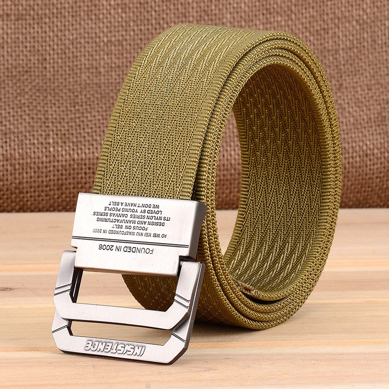 Nhẫn đôi khóa nylon vành đai thể thao ngoài trời vành đai thể thao nam Hàn Quốc phiên bản dệt đai nylon - Thắt lưng dây thắt eo váy