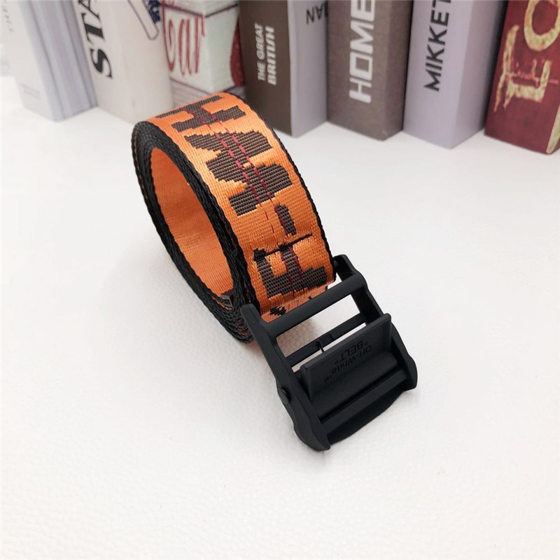Nhà máy trực tiếp phiên bản chính xác vải ra vành đai trắng thương hiệu thời trang phong cách công nghiệp thêu từ - Thắt lưng nịt bụng latex