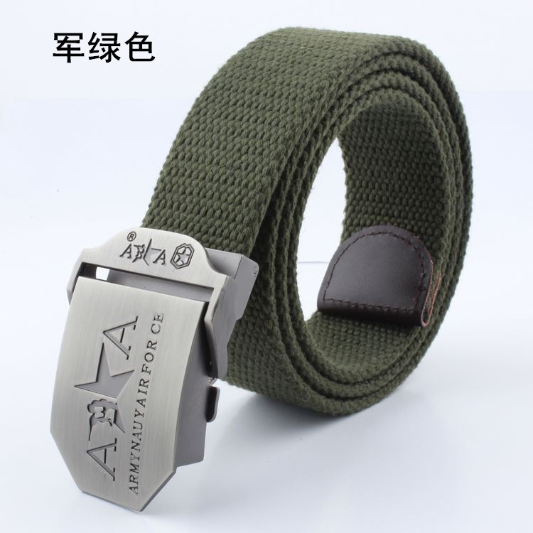 Double A đai đai Đàn ông tự động khóa thắt lưng dệt Xu hướng giải trí ngoài trời đai dày đa năng - Thắt lưng latex nịt bụng