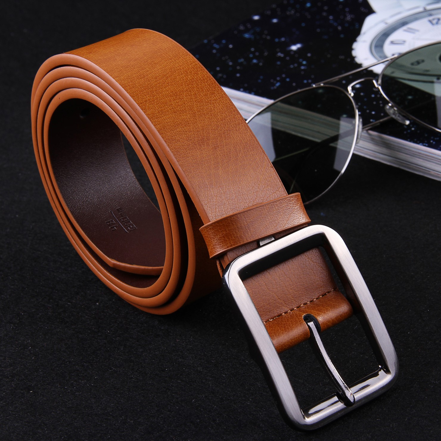 Thời trang nam Hàn Quốc rộng đôi nam nữ ngày khóa thắt lưng trắng nhiều màu ZX-59 - Thắt lưng mua thắt lưng nam