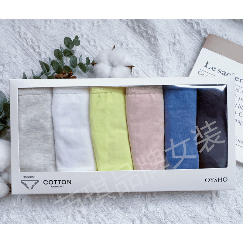 Oys Spanish Underwear 6-Pack Side-Tie Cotton Sexy Peach Butt Fashion Women's Underwear Low-Waist Brazilian Panties