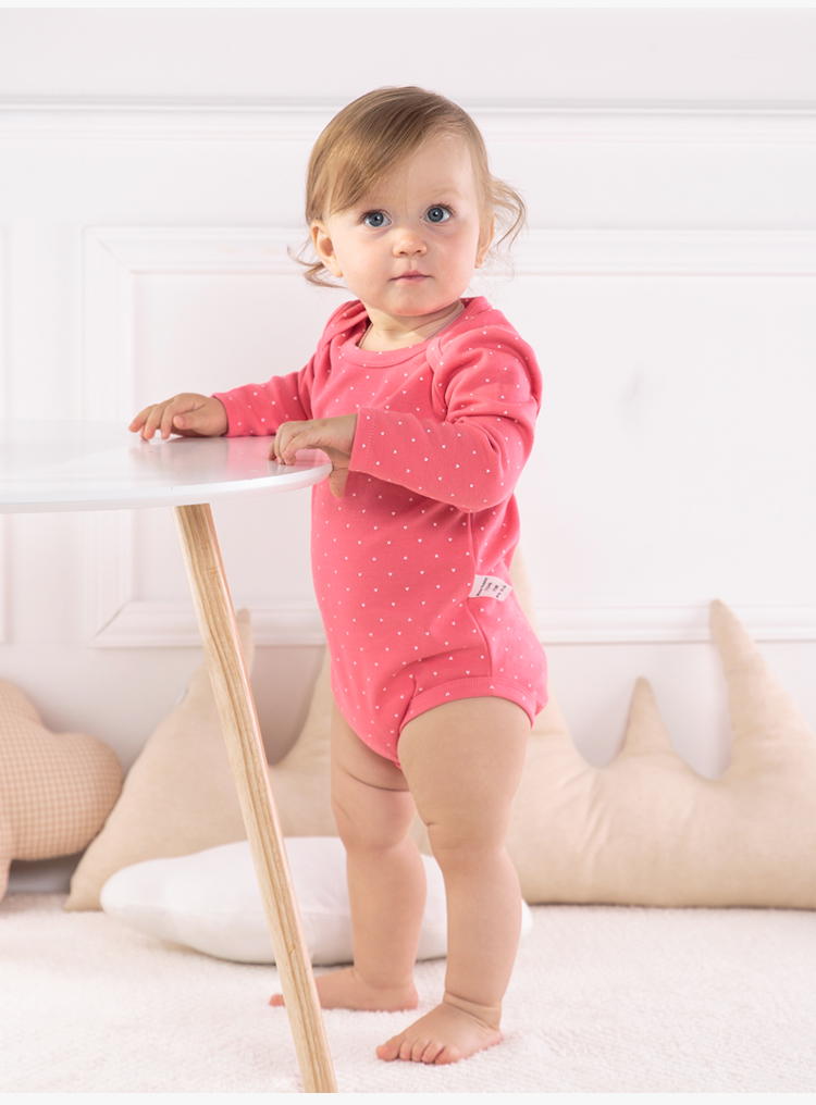 Nam bé túi rắm quần áo mùa xuân và mùa thu dài tay tam giác mũ jumpsuit mùa thu và mùa đông cơ sở nữ quần áo trẻ em bông thiết kế bụng quần áo trẻ sơ sinh thu đông