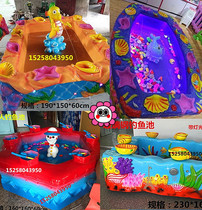 Large fishing machine electric music fishing tank FRP fishing pond childrens marine fishing pond play equipment