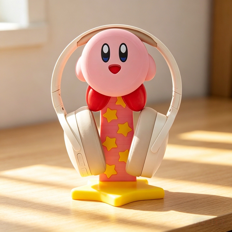 Kirby Game Headphone Stand Creative Headphone Hanger Cute Computer Desktop Ornament Storage Rack