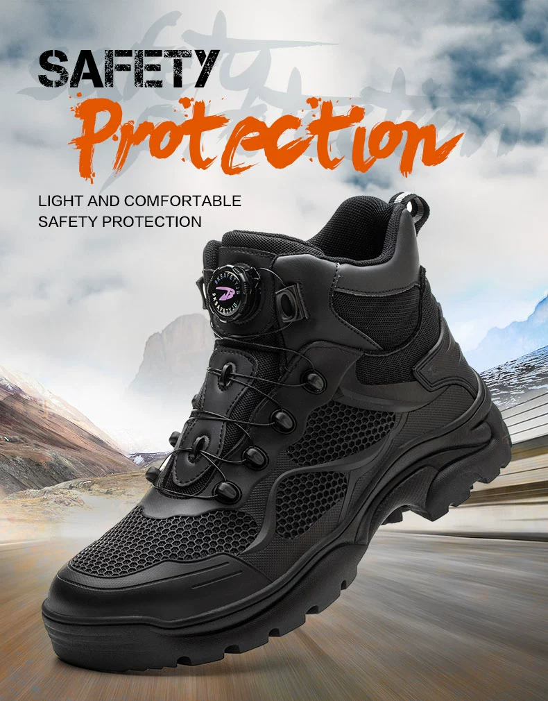 High-grade imported labor insurance shoes for men, high-top, anti-smash, anti-puncture, wear-resistant and safe for construction site work, all-season anti-nail steel toe cap