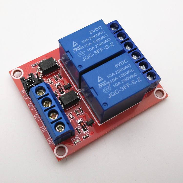 2 - way 5V relay control board module with photocoupling isolation expansion board high and low level manufacturer direct sales