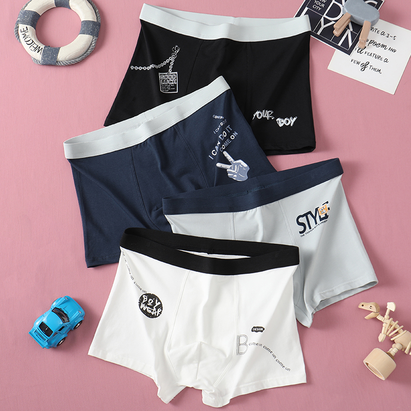 Boys underwear pure cotton summer big children primary school junior high school students 15 years old development period boxers 12 boys teenagers