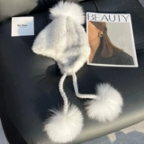 Двусторонная эластичная плетеная удерживающая тепло милая шапка для отдыха