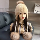 Двусторонная эластичная плетеная удерживающая тепло милая шапка для отдыха
