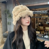 Демисезонная бархатная удерживающая тепло шерстяная зимняя милая вязаная шапка, популярно в интернете