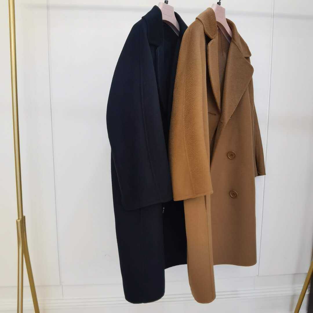 S series high duan wool cashmere double-breasted large lapel profile coat 2020 autumn and winter
