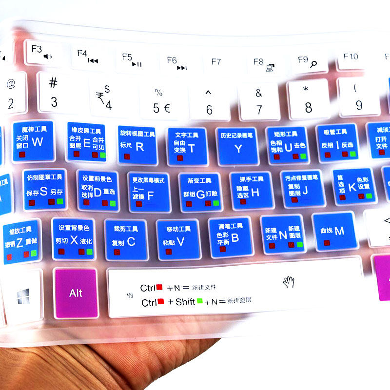 Dell Notebook Shortcut Function Keys Keyboard Film Dell15 6 14 inch PS Word Excel win10