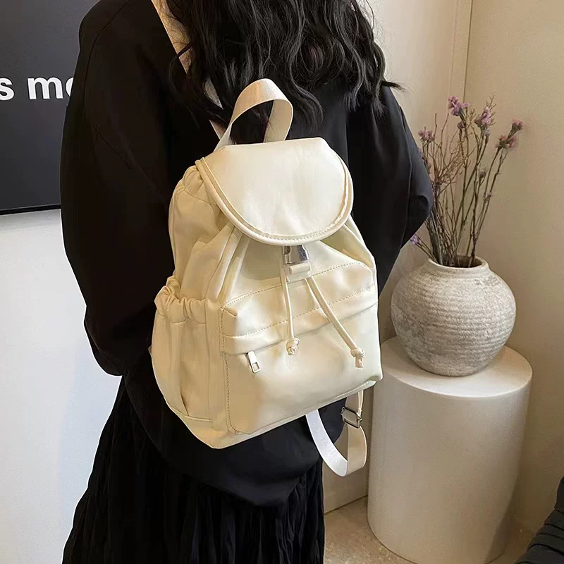 Backpack, capacious school bag, Korean style, simple and elegant design, for students