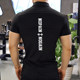 Fitness tights lapel POLO sports T-shirt elastic quick-drying breathable running men's personal trainer overalls customization