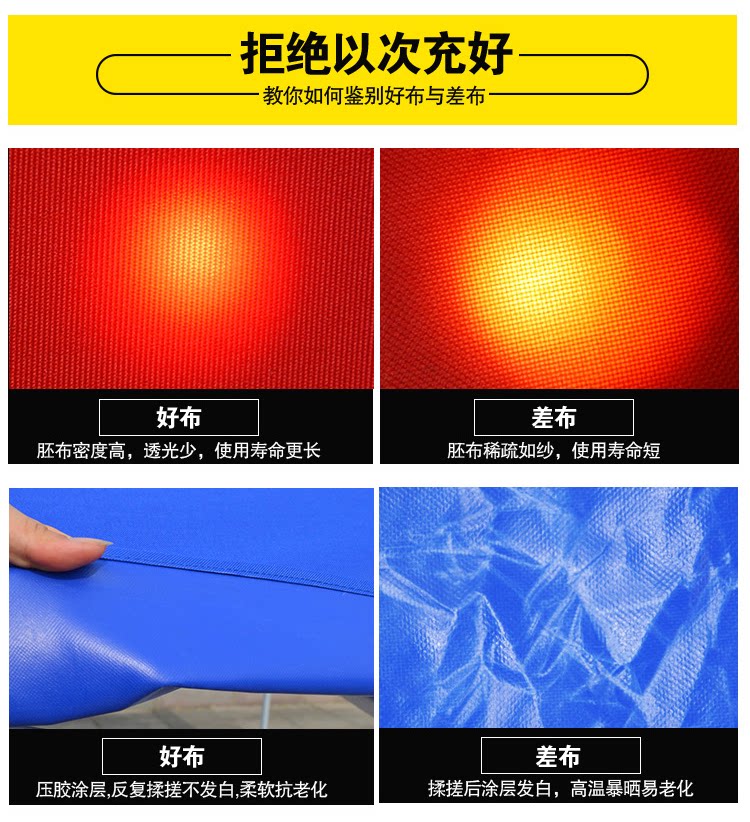 Outdoor Canopy Telescopic Stall Tent Cloth Folding Four-legged Awning Square Rainproof Four-corner Large Umbrella Transparent