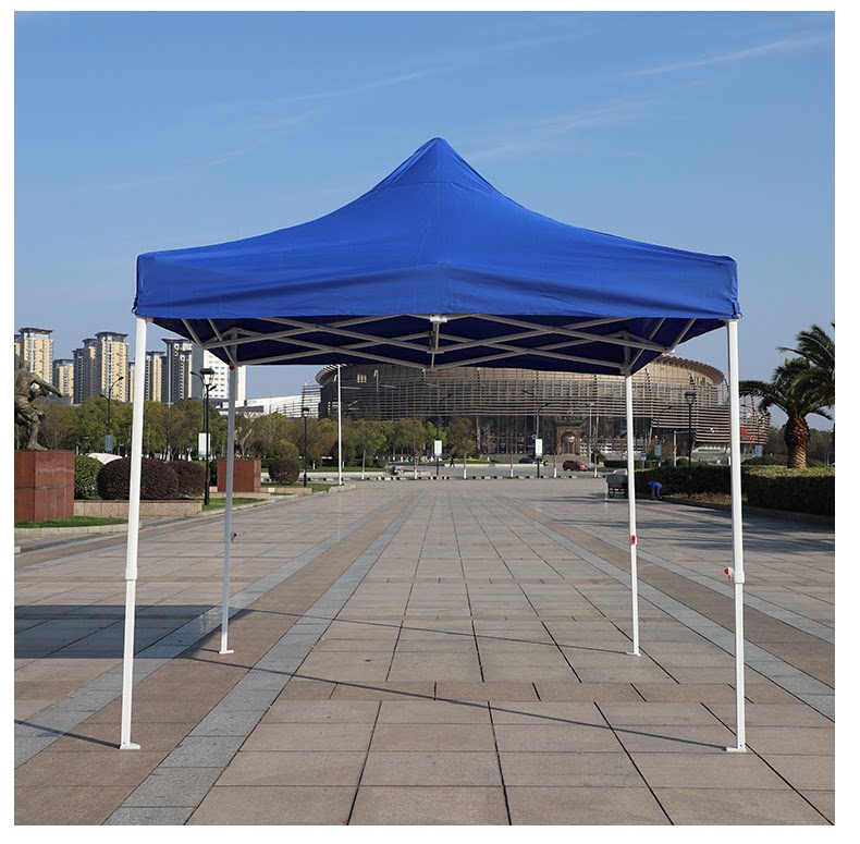Bold outdoor tent four-legged shed large umbrella stall with anti-canopy four-corner folding retractable anti-canopy shed