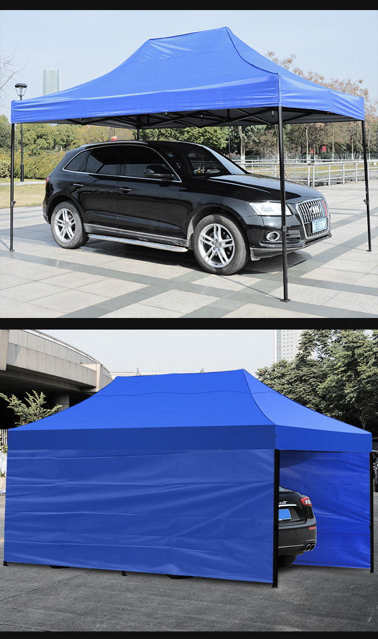 Large canopy awning stall four-corner tent outdoor courtyard small car shed telescopic folding four-legged umbrella campaign advertising