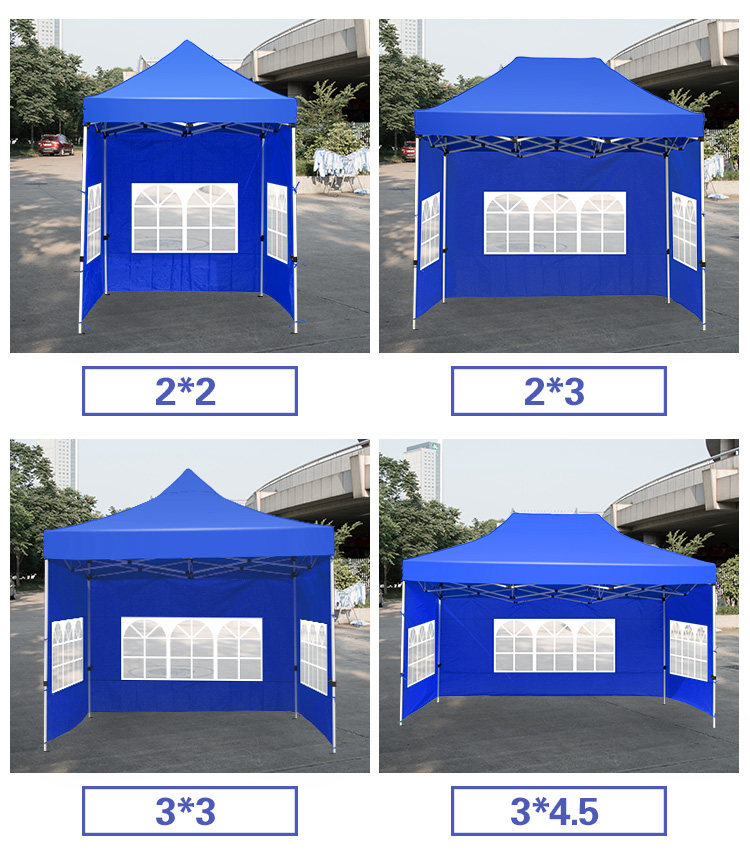 Outdoor canopy folding telescopic four-legged shed tent isolation large umbrella stall rainproof square cloth transparent