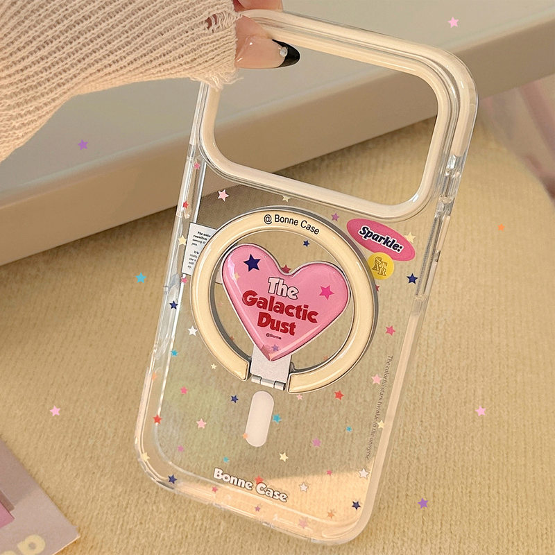 Tomo ins Japanese and Korean Style Fresh and Simple American-Style Star Heart Magnetic Phone Case iPhone 16 /17Promax Niche Minimalist Apple 13/14/15 Cute Girly 11/12 Fun and Creative