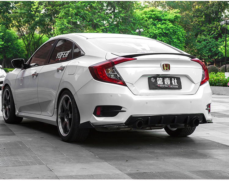 Mười thế hệ Civic tail Honda 2017 Civic mười thế hệ sửa đổi mô hình MC tail wing cánh cố định đuôi miễn phí đấm