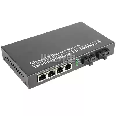 Chuanzheng Optoelectronics gigabit single-mode single-fiber 2-optical 4-electric optical fiber transceiver video monitoring 20KM single-mode single-fiber