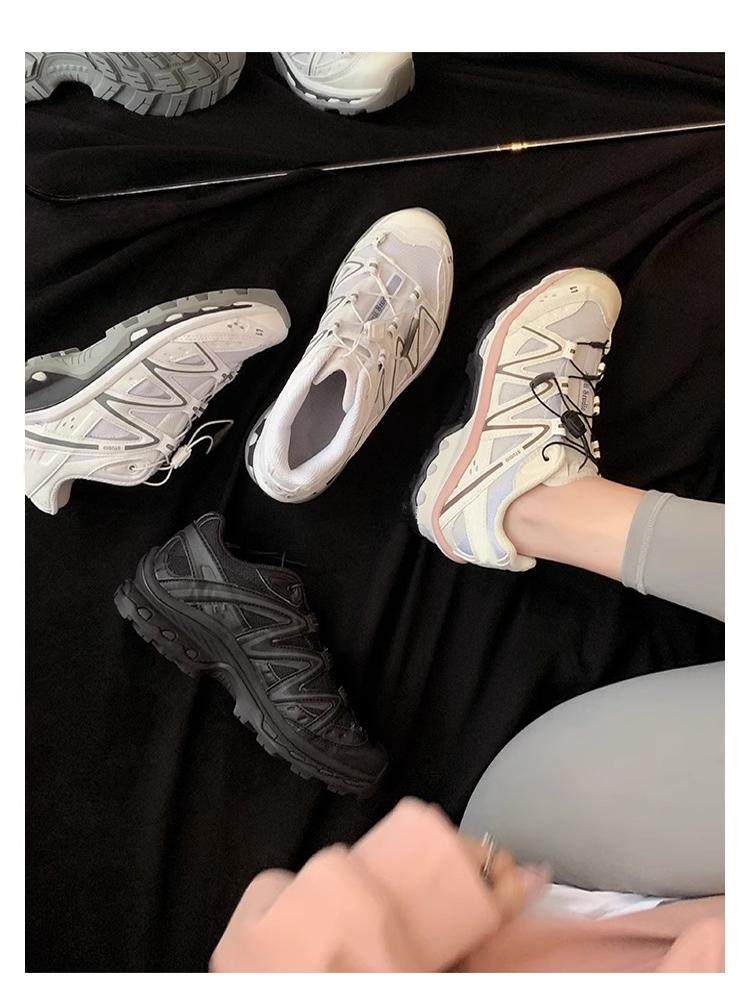 Xt-Quest All-White Outdoor Hiking and Mountaineering Shoes for Men and Women, Spring and Autumn 2025 New Anti-Slip Sports and Leisure Running Shoes