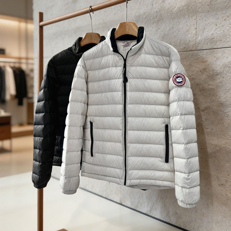 Goose down Stand Collar Lightweight down Jacket for Men 2026 New Slim Fit Outdoor Warm Ribbed Couple Fashion Coat for Women