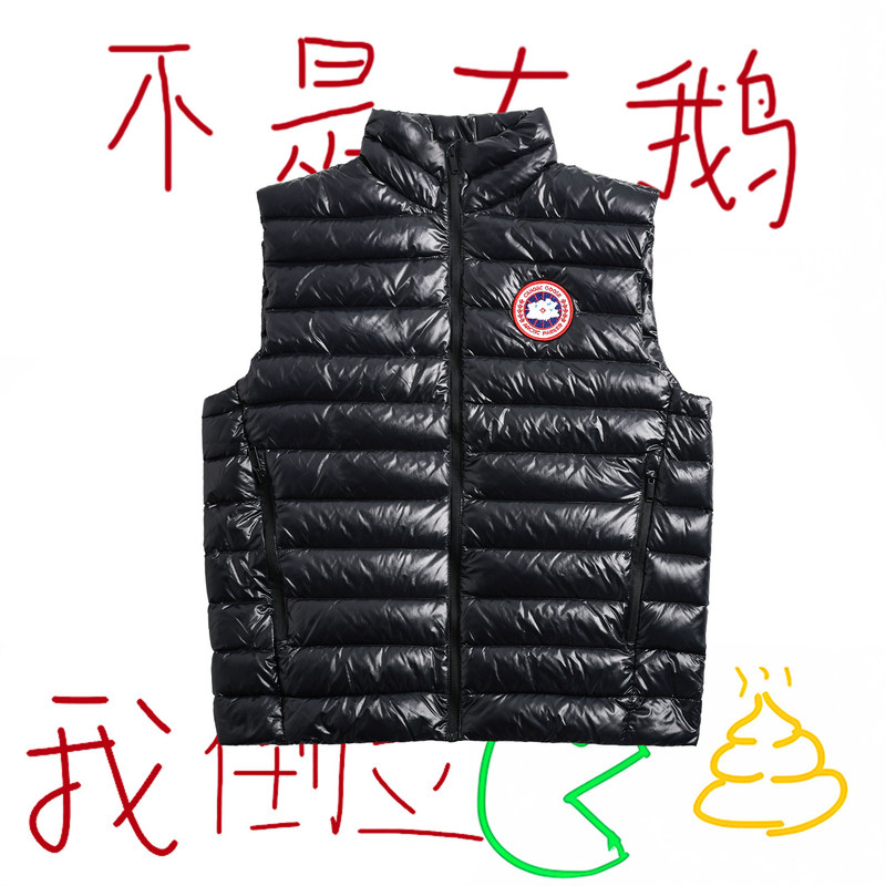 Men's Shiny down Vest for Autumn and Winter, Outdoor Windproof and Cold-Resistant, with Stand Collar and Inner Lining
