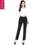 Рабочие летние тонкие черные штаны, свободный прямой крой