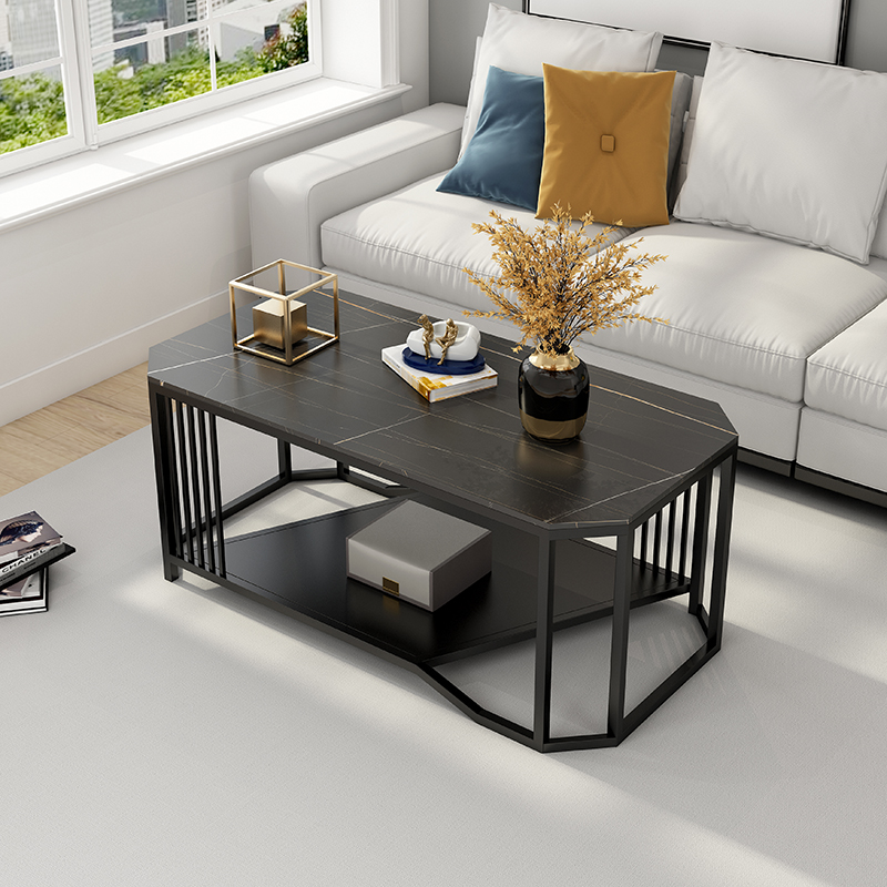 Net red living room home small apartment slate coffee table light luxury modern office marble sofa square coffee table table