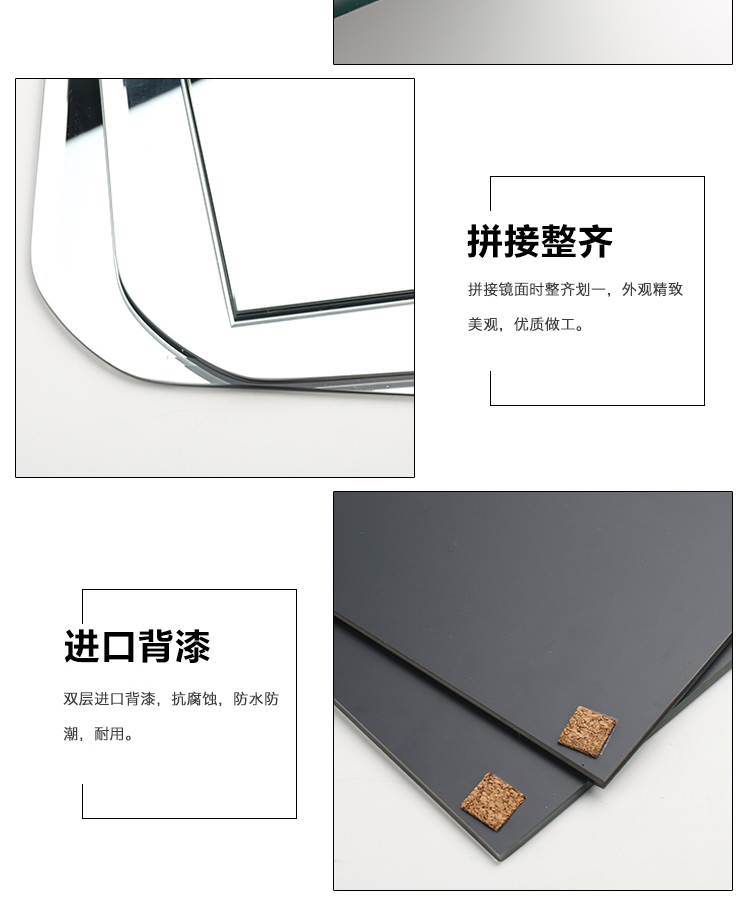 Gương treo tường cô gái treo tường toàn thân gương dán đơn giản kết hợp gương tường sinh viên hộ gia đình miễn phí không gian đấm - Gương gương bầu dục