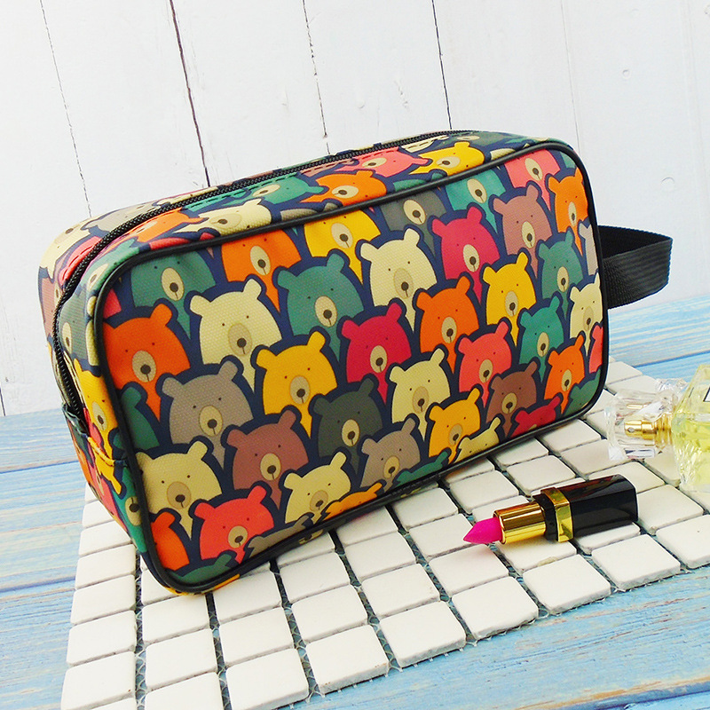 Travel large-capacity cosmetic bag portable outdoor hand-held storage bag Korean simple small waterproof carry-on wash bag