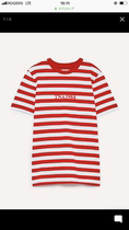 Two pieces of flat minus 10 two days limited discount Aritzia Rhyolite round neck striped letter T-shirt 66390