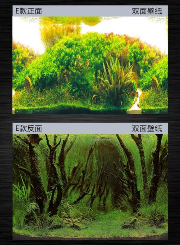 Fish Tank Rear View Background Paper Wallpaper Grass Cylinder Side Bottom Fish Tank Background Paper 3d Solid HD Shading Small