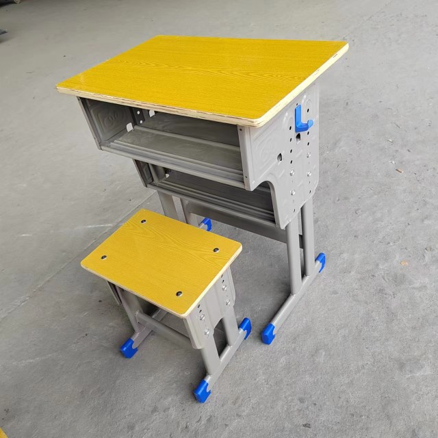 Double Bucket Drawer Student Desks Bench Single Double Double Lifting Training Course School High School Students Desks Double Column Thickening-Taobao
