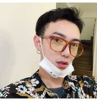 ins2021 new retro fashionable Joker Square small frame sheet texture sunglasses sunglasses for men and women