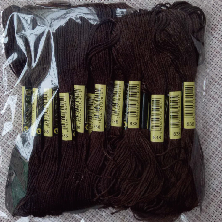 Cross stitch embroidery line 838 line number 10 each 8 m 6 strands of supplementary wiring insole embroidered wool felt cotton thread