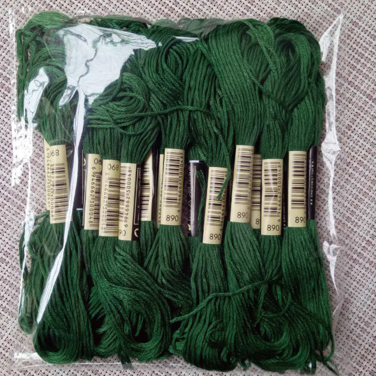 Cross-stitch embroidery thread 890 thread number 10 pieces each 8 meters 6 strands of patch wiring insole embroidery wool felt cotton thread