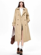 2025 new autumn and winter popular Korean khaki windbreaker coat for women preppy style small mid-length coat