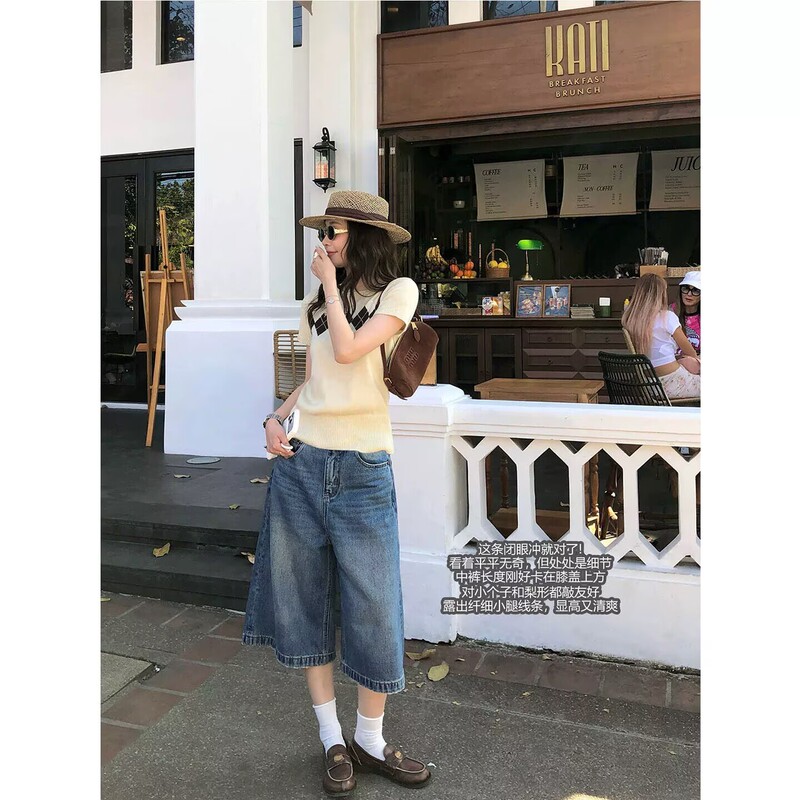 Maternity Wide-Leg Jeans Without Belly Support, 2026 Summer New Style, Loose Straight-Leg Cropped Pants for Petite Women, Does Not Tighten the Belly Maternity Wide-Leg Jeans Without Belly Support, 2026 Summer New Style, Loose Straight-Leg Cropped Pants for Petite Women, Does Not Tighten the Belly