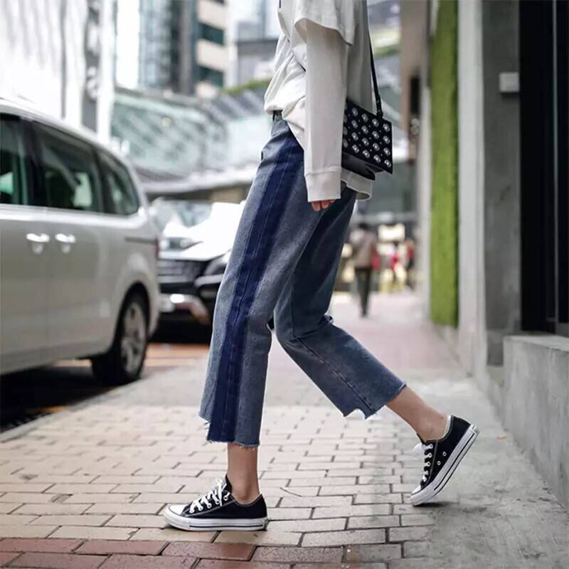 Pregnant Woman Spring Summer Clothing Outside Wearing Broadlegged Jeans Summer Straight Drum Casual 90% Pants 2020 New Tidal Moms Pregnancy 