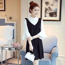 2020 summer dress pregnant woman long dress civil service exam OL workplace fake two temperament interview professional dress
