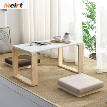 Floating window table small tea table tatami short table pit table sitting ground solid wood Japanese style tea table minimalist balcony window sill table