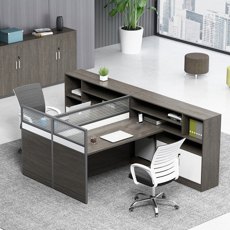 Staff office desk and chair combination screen deck 2468 double four six person simple modern financial computer desk furniture