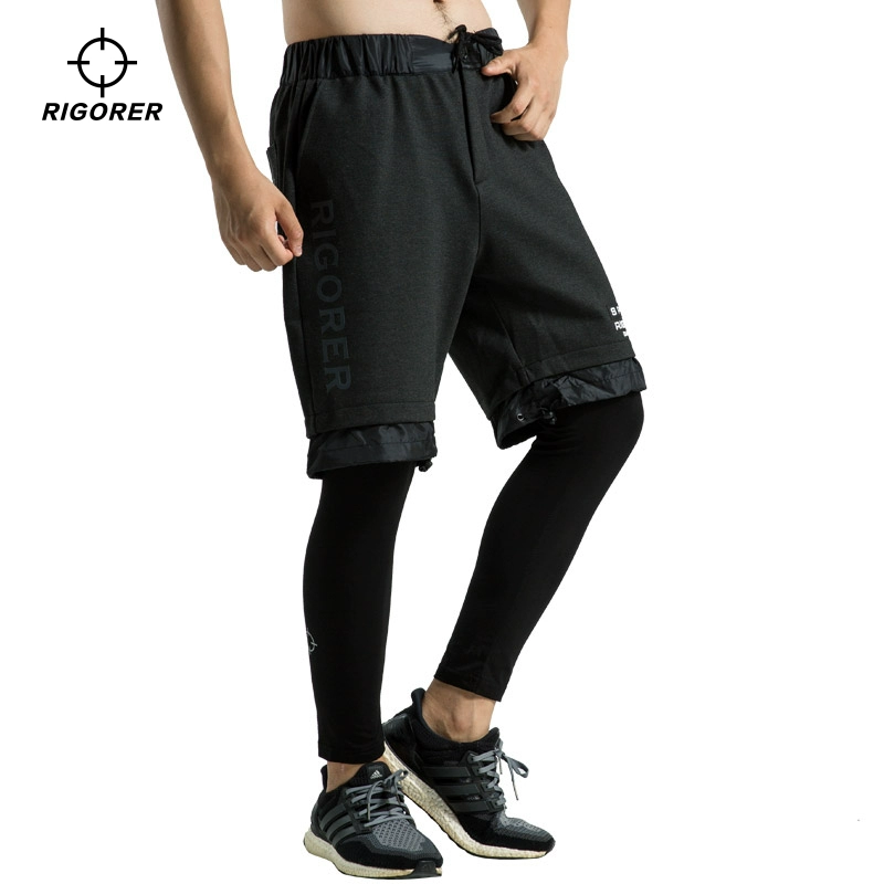 Quần nam hip-hop mới có triển vọng quần legging bó sát giả hai mảnh thể thao Hàn Quốc phù hợp với quần âu - Quần thể thao