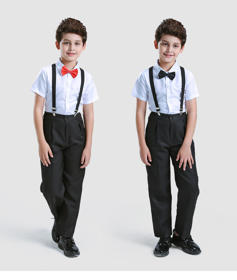 Trẻ em hoa cô gái phù hợp với nam vest vest mẫu giáo hiệu suất quần áo cô gái bib hợp xướng hiệu suất trang phục set vest cao cấp 3 chi tiết cho bé trai