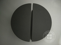 Modern ground spring semi-circular glass door handle Nordic simple solid wood door handle black clothing shop handle