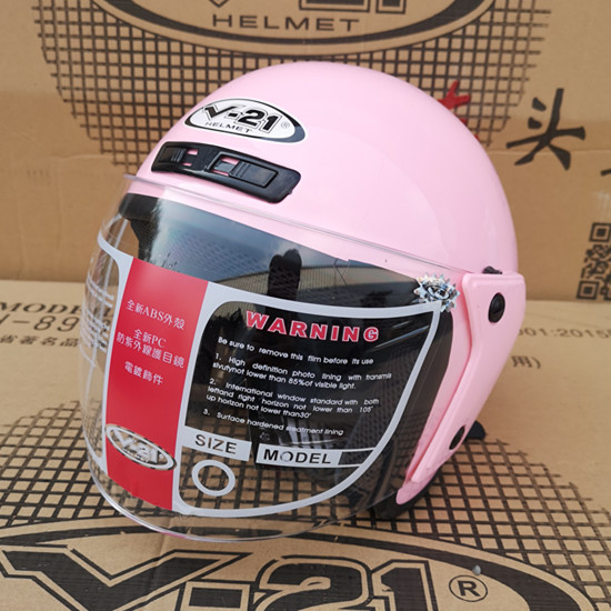 Hangzhou v21 safety helmet v-21 Mormon electric car male style female four-season half armor anti UV lens light powder
