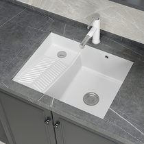 Nordic balcony laundry basin with washboard ceramic recessed basin laundry pool household wash closet sink